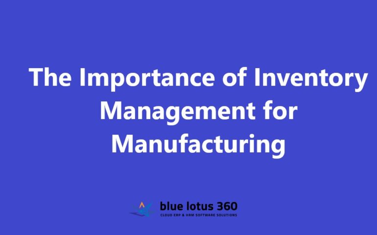Inventory Management for Manufacturing